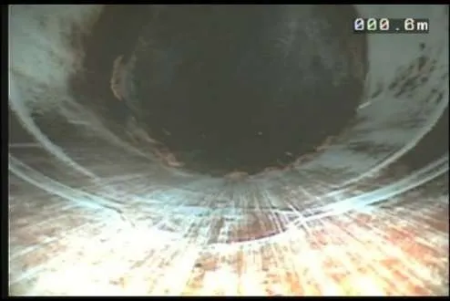錆の状態：洗管後の管内